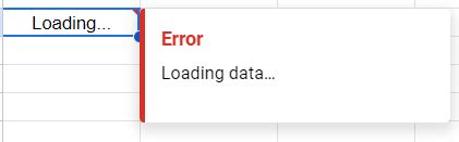 How To Fix IMPORTRANGE Error Loading Data in .